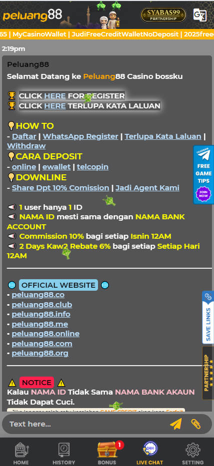 Peluang88 - Live Chat - Judikiss8