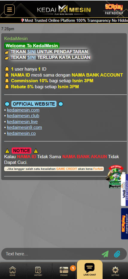KedaiMesin - Live Chat - Judikiss8