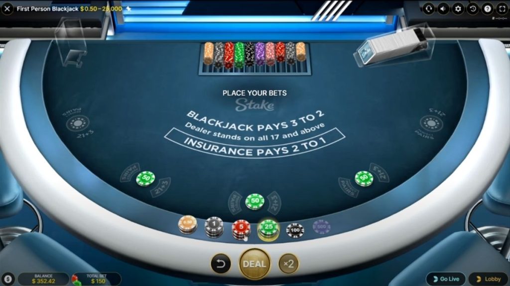 First Person Blackjack - Game 1 - judikiss8